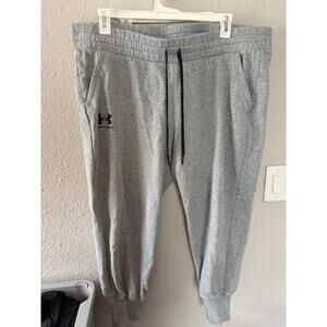 Under Armour grey joggers size women's 2X. Slight wear. 25in inseam